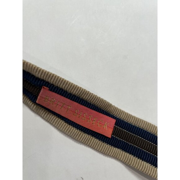 Britt Sisseck D-Ring Belt in Blue Brown Cream Stripe - Picture 2 of 4